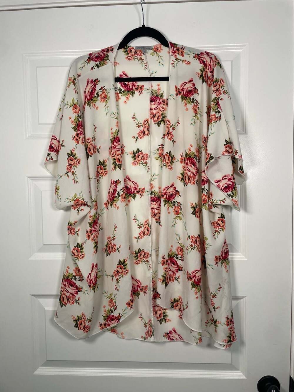 Charlotte Russe Y2K Romantic Floral Boho Kimono Cardigan Sz L